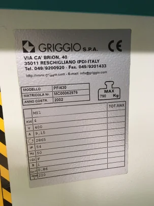 cepilladora carpinteria griggio